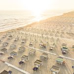 Spiaggia al tramonto in versilia