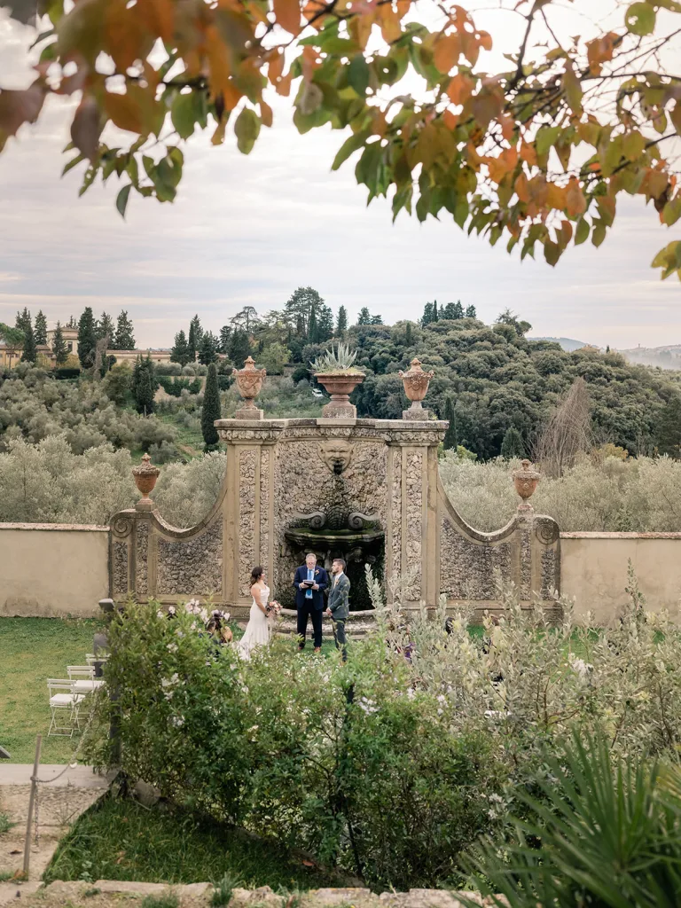 ceremony at villa lilliano